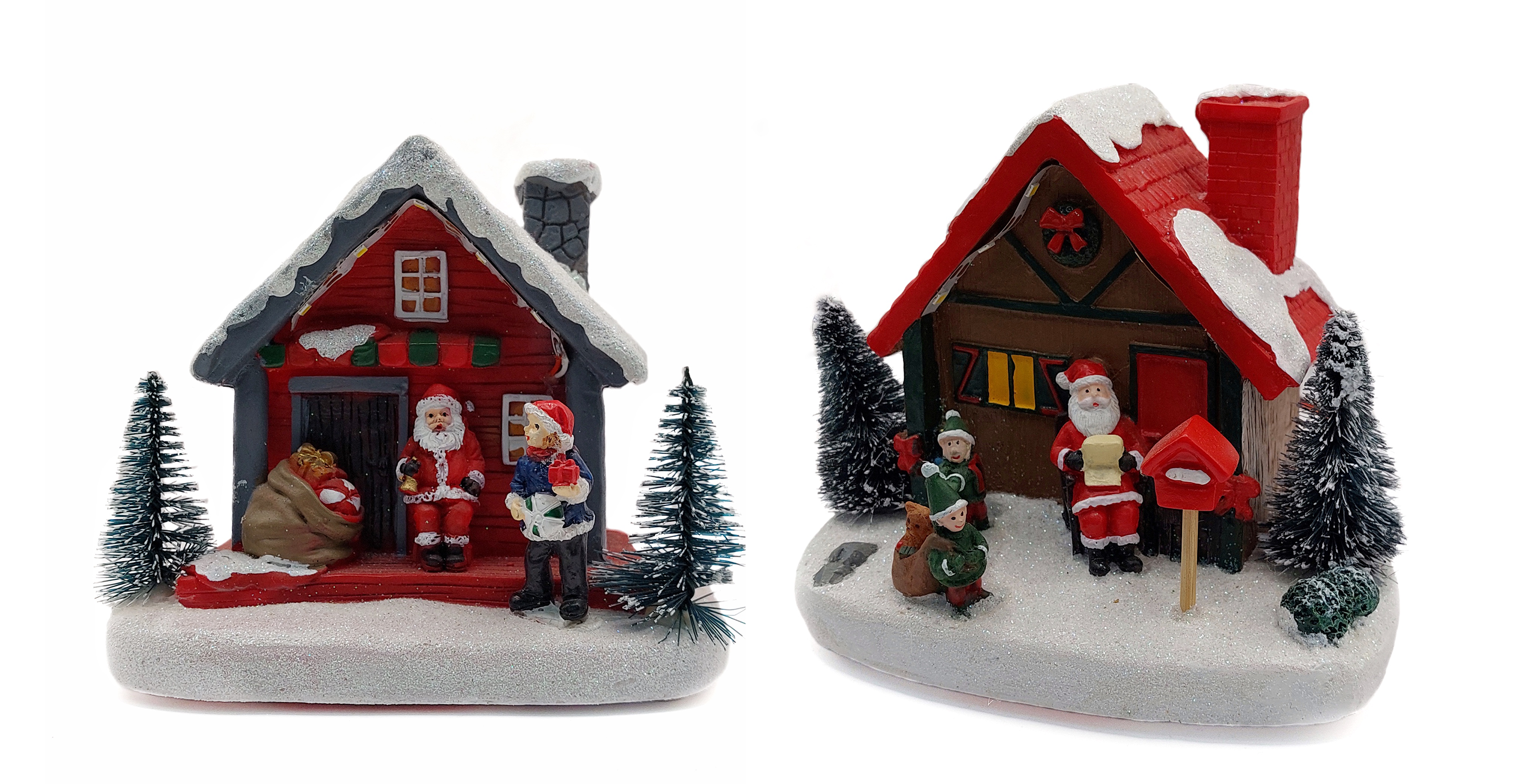 Christmas Cottage with Santa. -2